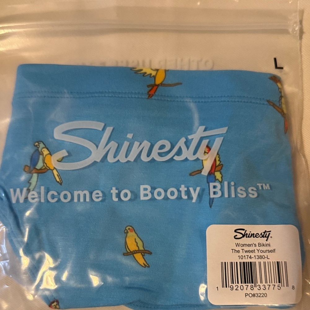 Shinesty Women's Bikini Panties - Blue Parrot Print new with tags
